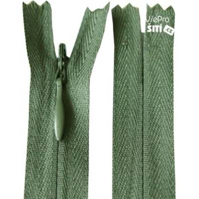 zip skrytý spir KHAKI No3 4428XX