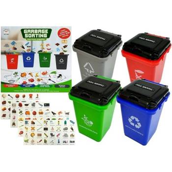 Mamido Ekologická hra Súprava na triedenie odpadu so 4 kontajnermi