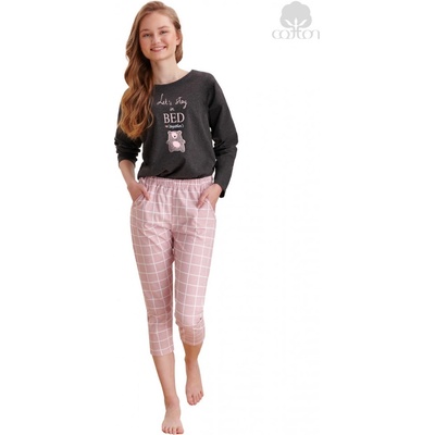 Dívčí pyžamo Molly tm.šédé