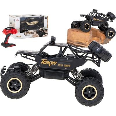 Ikonka RC auto na diaľkové ovládanie Rock Crawler 4WD kovové čierne 1:12
