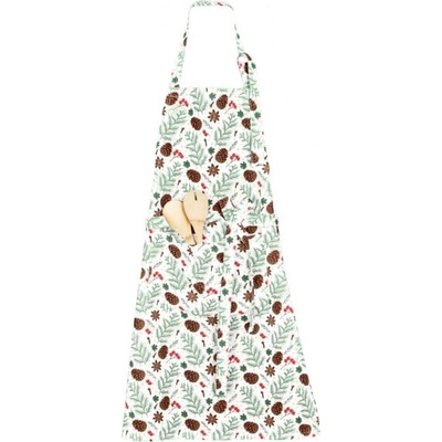 Forbyt Kuchyňská vánoční zástěra Šišky BY101 70x90 cm