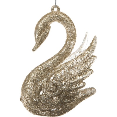 Dakls Пластмасова Коледна украса 10 cm Swan - Dakls (PT251)