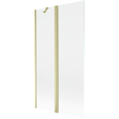 Mexen Mist параван за вана с 2 крила 100 x 150 см, прозрачен, златисто-четкан - 8A9-100-011-55-00 (8A9-100-011-55-00)
