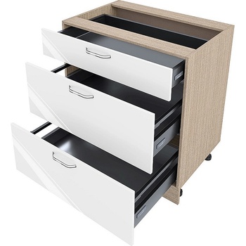 Image 1 of ИРИМ Долен кухненски шкаф Сити МФ-Бяло гланц-05-55 80 см