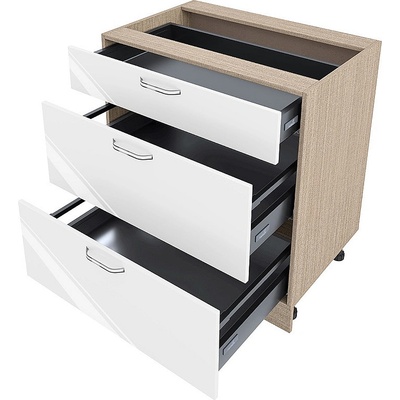 ИРИМ Долен кухненски шкаф Сити МФ-Бяло гланц-05-55 80 см