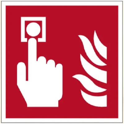 Bezpečnostní požární značení, požární alarm – úhlový znak, 150×150 mm
