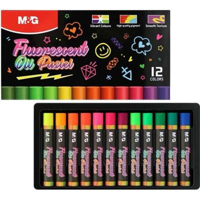 M&G Pastel olejový fluorescent sada 12 ks 538635
