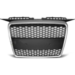  Решетка с поставка за емблема за AUDI A3 (2003-2008) - RS-Look silver