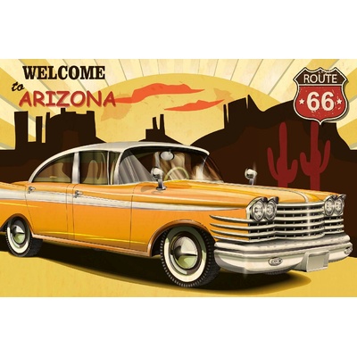 DIMEX ART Флизелинов фототапет ретро плакат на аризона 375 x 250 см