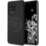 GUESS 4G Tone Logo Cover - дизайнерски кейс с висока защита за Samsung Galaxy S20 Ultra (черен)