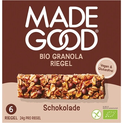 MadeGood Müsli tyčinky s čokoládou bio 144 g