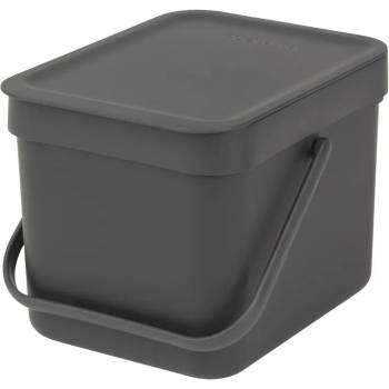 Brabantia Кош за смет за разделно събиране Brabantia Sort&Go 6L, Grey (648974)