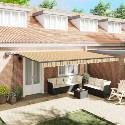 Petrashop Stahovací markýza Vícebarevný 500 x 300 cm Látka a hliník 3331302