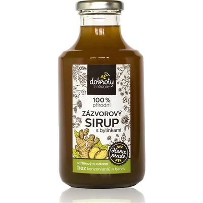 Dobroty z přírody Domácí bylinný sirup Zázvor s bylinkami 0,5 l