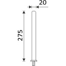 Nimco Náhradní díl Hranatá rukojeť k WC kartáči 1178HR-1-26