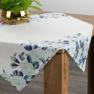Eurofirany Obrus POLA s potlačou s rastlinným motívom natura Polyester/ľan 85x85 cm