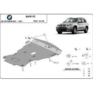 Scut Motor - Румъния Метална кора под двигател bmw x5 (f15, f85) от 2013 (73598)