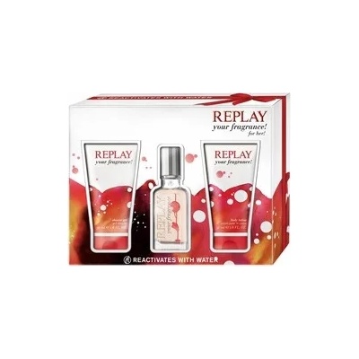Replay Your Fragrance! for Her Подаръчен комплект, Тоалетна вода 20ml + Душ гел 50ml + Дезодорант 50ml, Жени