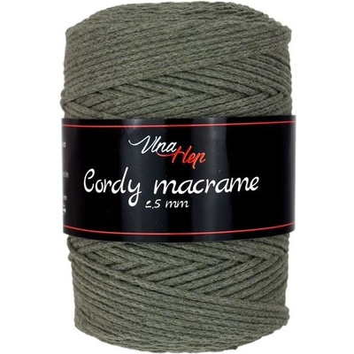 Příze Cordy Macrame 8164 khaki zelená