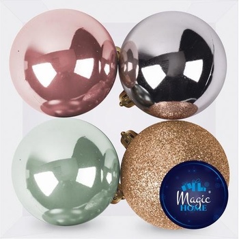MagicHome Gule 4 ks mix na vianočný stromček 10 cm