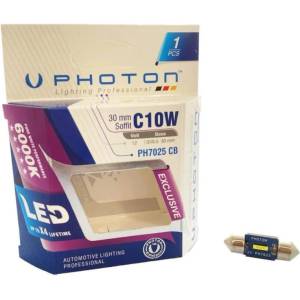  1 брой LED ЛЕД Крушка 1 SMD C10W 12V 30 mm Бяла Светлина 6000К Photon EXCLUSIVE серия Canbus без грешки