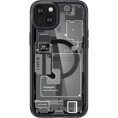 Spigen Кейс Spigen Ultra Hybrid MagSafe за iPhone 15 Plus, zero one (Spigen Ultra Hybrid MagSafe, zero one - iPhone 15 Plus)