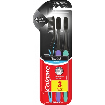 Colgate Slim soft Charcoal 3 pack 3 ks