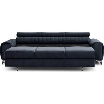 Eltap Антрацитен кадифен разтегателен диван 261 cm Laurence - ELTAP (SO-LAU-79MO)