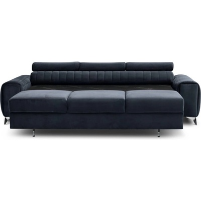 Eltap Антрацитен кадифен разтегателен диван 261 cm Laurence - ELTAP (SO-LAU-79MO)