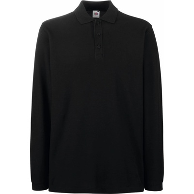 Fruit of the Loom polokošile Premium Polo LSL dlouhý rukáv COT16331000101-black