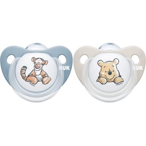 Nuk Силиконови залъгалки NUK - Disney, Мечо Пух , 0-6 месеца, за момче, 2 броя (10730040-boy)