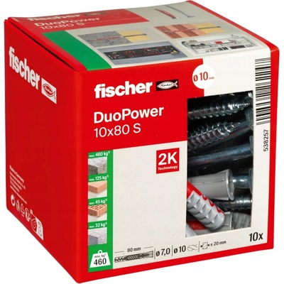 Fischer DUOPOWER 10x80 S LD 2komponentní hmoždinka 80 mm 10 mm 538257 10 ks – Zbozi.Blesk.cz