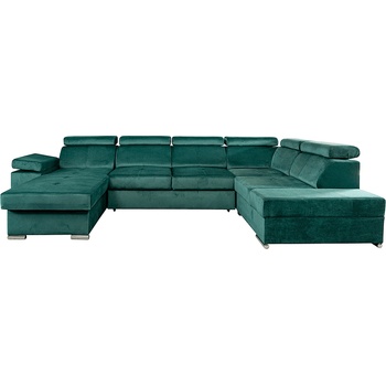 Диван Lamora U изумруд ляв ъгъл