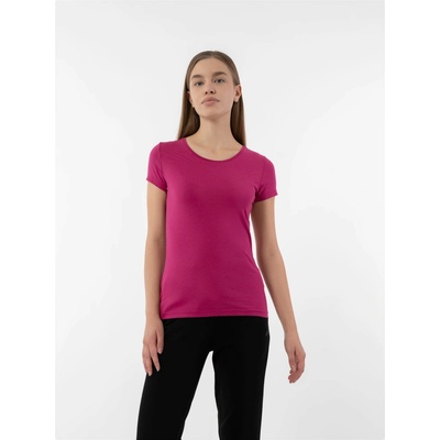 4F 4FAW23TTSHF0906 Dámske tričko DARK PINK