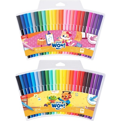 Deli Color wow! флумастери EC165-24, (10910083)