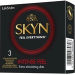 SKYN 3 бр. Релефни нелатексови презервативи с точици Skyn Intense Feel