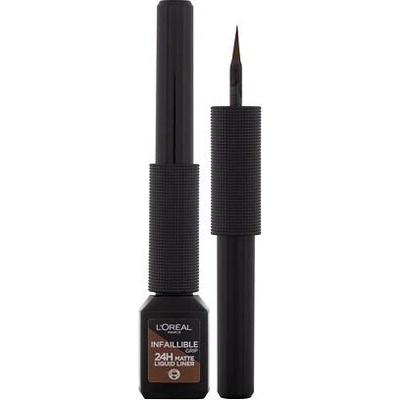 L'Oréal Paris Infallible Grip 24H Matte Liquid Liner matná tekutá oční linka 03 Brown 3 ml
