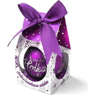 Nekupto Vánoční koule s potiskem Bezvadná holka svítící skleněná 5,8 cm