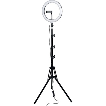 Xmart 10″ LED RGB Ринг лампа Xmart RL-T160, В комплект с Трипод и Стойка за смартфон (12254)