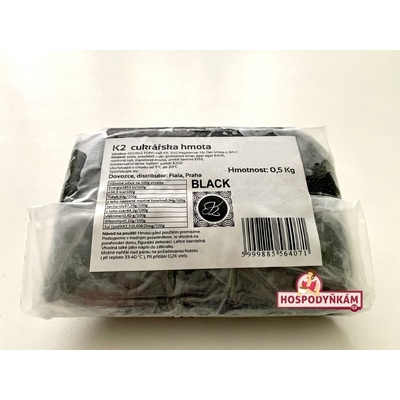 K2 Potahovací hmota černá 500 g – Zboží Dáma