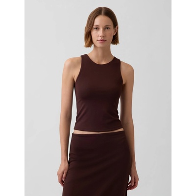 GAP Strečový crop top Hnědá