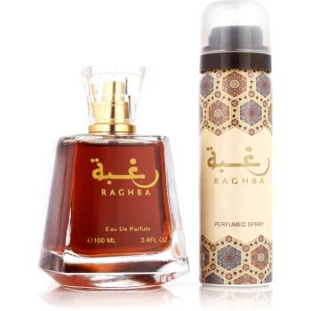 LATTAFA Raghba Подаръчен комплект EDP 100 ml + дезодорант (случаен аромат от производителя) 50 ml