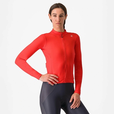 Castelli Espresso Thermal W Jersey Hibiscus/Dark Gray
