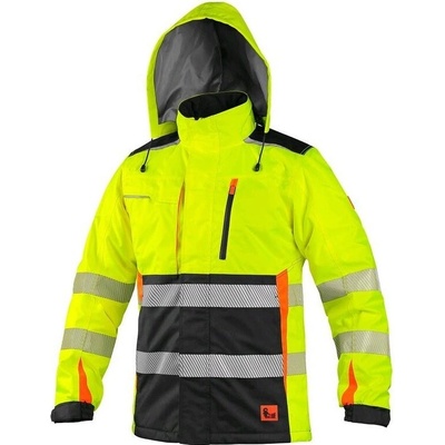 Canis CXS BENSON pracovná výstražná bunda softshell žlto-čierna