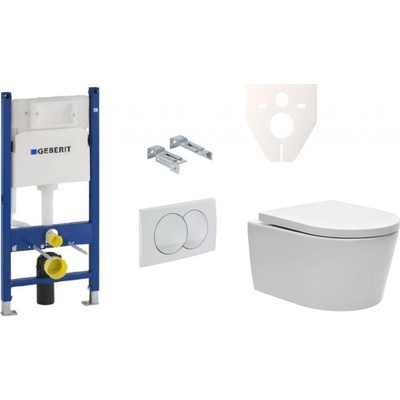 Závěsný WC set Geberit do lehkých stěn / předstěnová montáž + WC SAT Brevis SIKOGES5W0 – Sleviste.cz