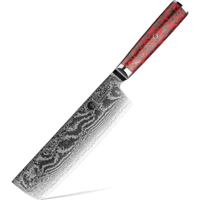 Japonský nůž Nakiri z damaškové oceli S35VN Inferno SaKuRo 18 cm