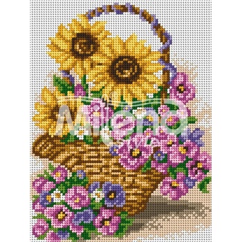 Image 1 of Milena Style Кошничка с виолетки - гоблен с щампа с конци Ariadna