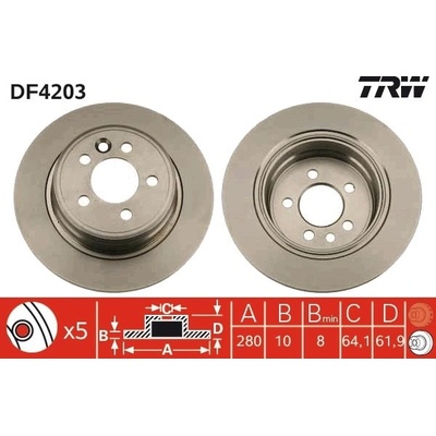 Brzdový kotúč TRW DF4203