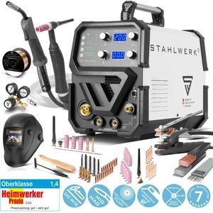 STAHLWERK Комбиниран заваръчен апарат 3в1 stahlwerk mtm-200 st/ 200a (1160) Заваръчен апарат