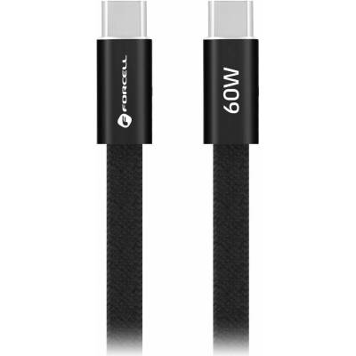 Forcell CCFN23 USB-C / USB-C plochý 60W PD QC4.0 AVS 1,2m černý